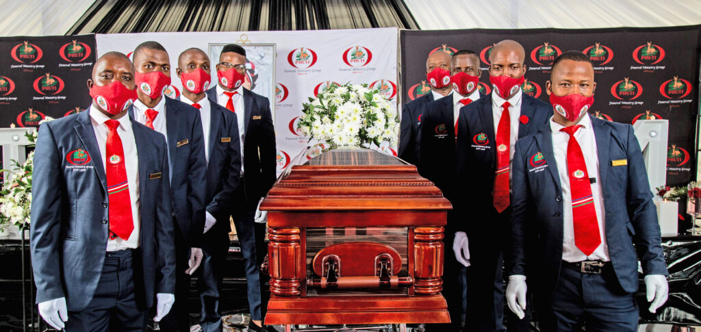 phuti funerals staff at a funeral
